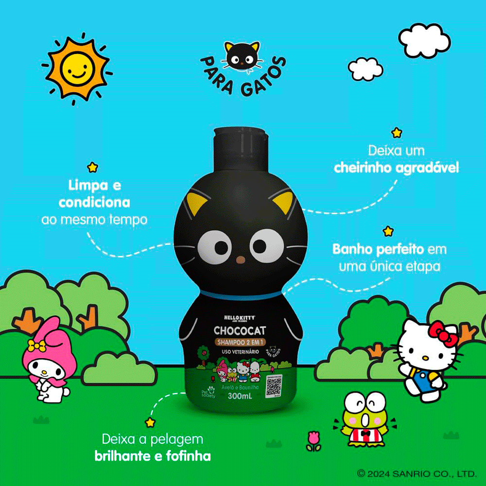 Shampoo 2 em 1 Hello Kitty Chococat para Gatos