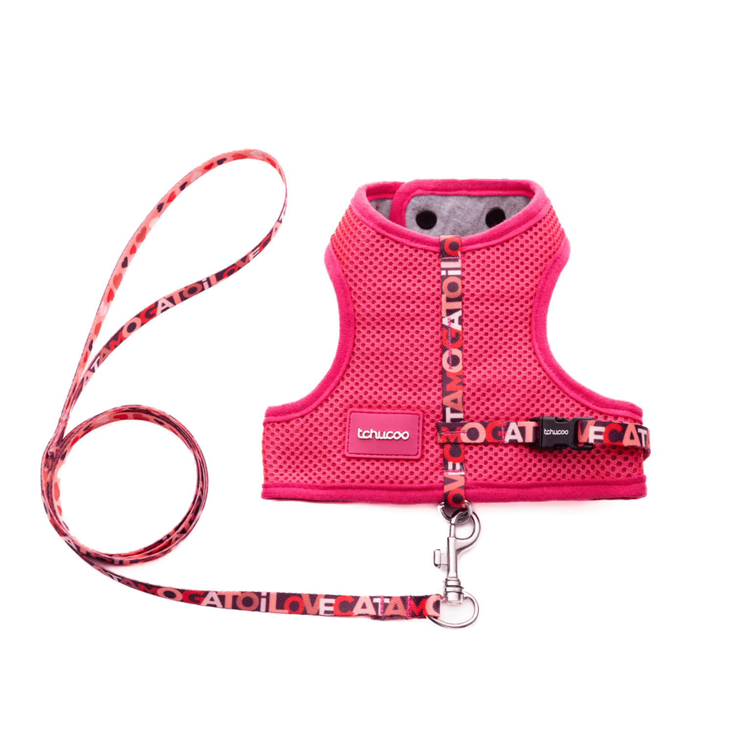 Peitoral Aerado e Guia Lovers Cat Tchucco