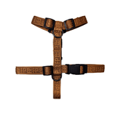 Guia e Peitoral H Jacquard Fábrica Pet Caqui