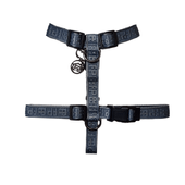 Guia e Peitoral H Jacquard Fábrica Pet Cinza