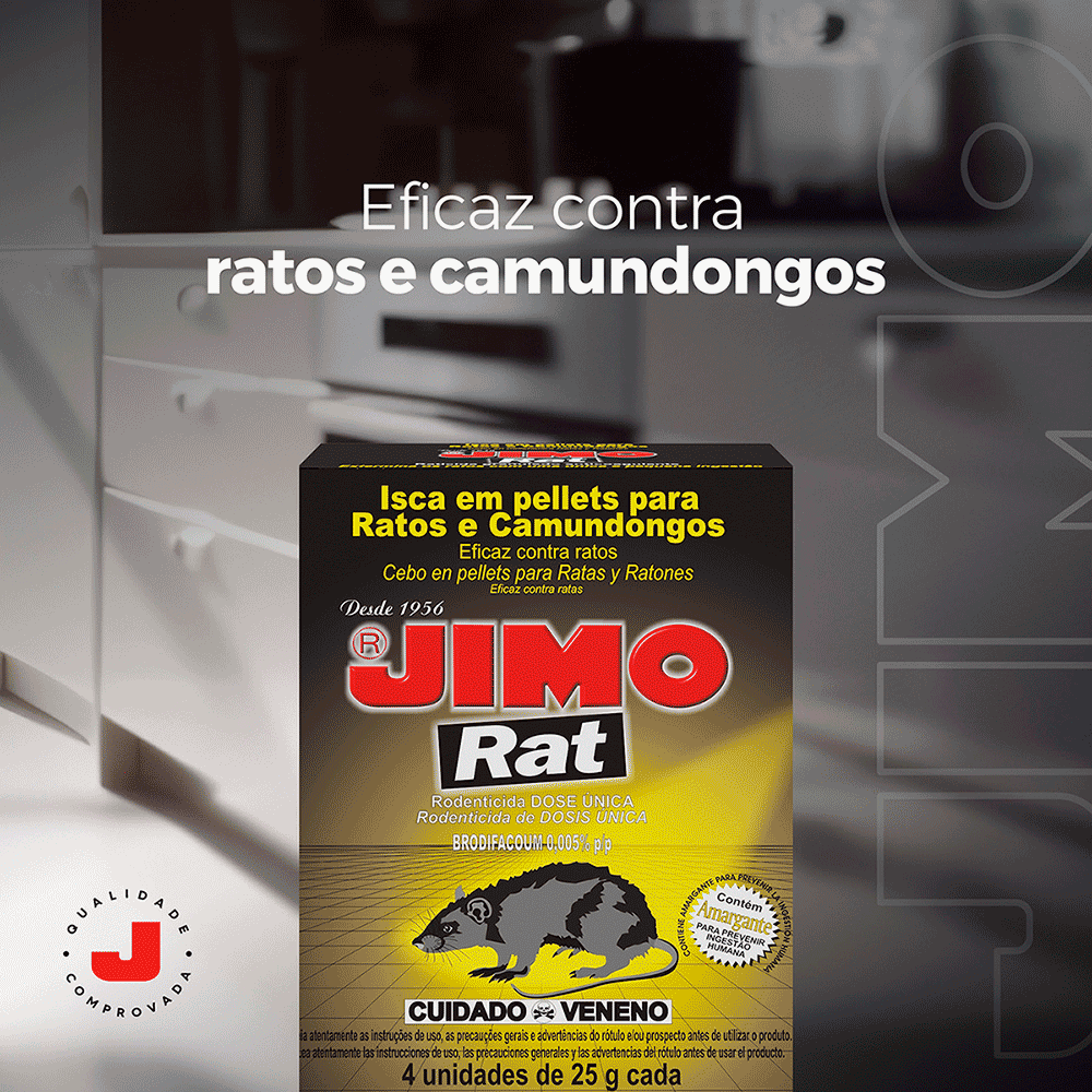 Raticida Jimo Rat Isca em Pellets