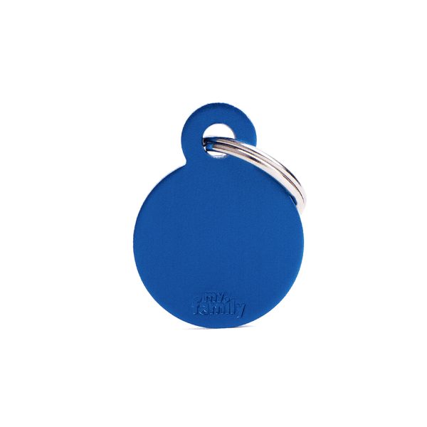 Placa de Identificação Círculo Alumínio Azul MyFamily G