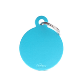 Placa de Identificação Círculo Alumínio Azul Claro MyFamily