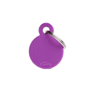 Placa de Identificação Círculo Alumínio Roxo MyFamily - G