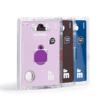 Placa de Identificação Círculo Alumínio Roxo MyFamily Embalagens