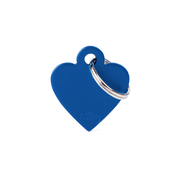 Placa de Identificação Coração Alumínio Azul MyFamily