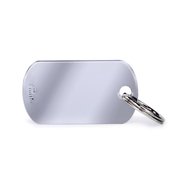 Placa de Identificação Militar Cromada Prata MyFamily