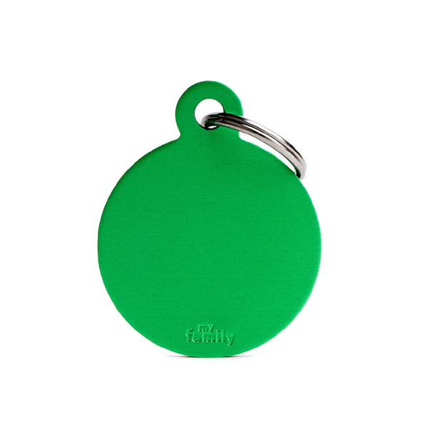 Placa de Identificação Círculo Alumínio Verde MyFamily G