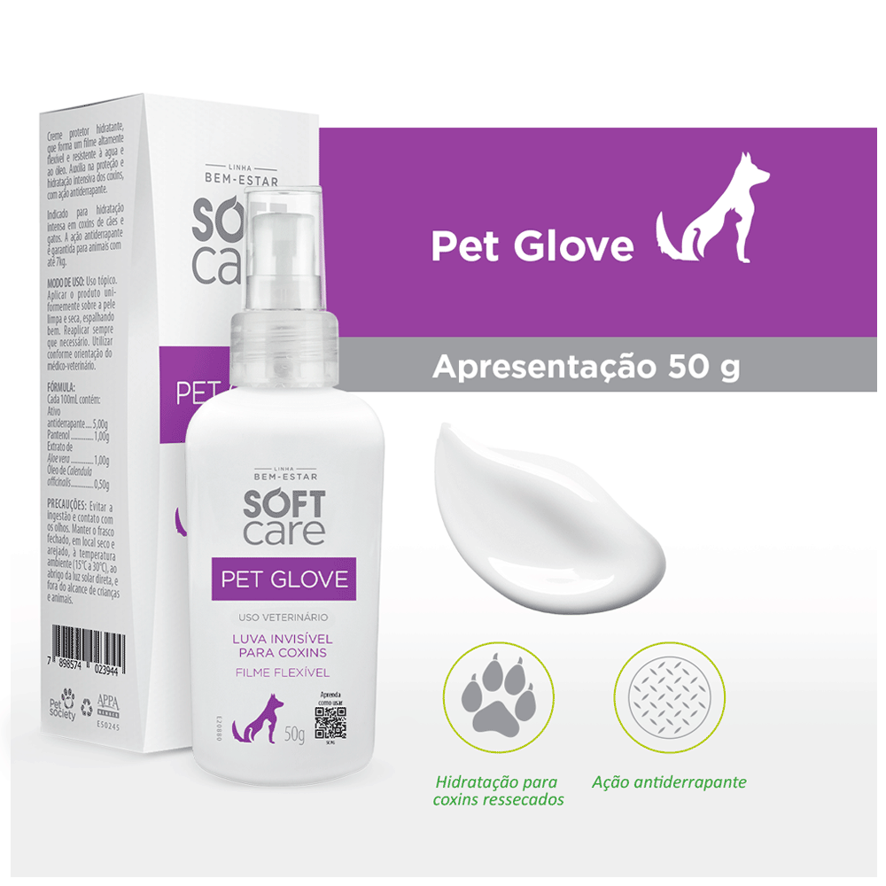 Creme Hidratante Pet Glove Soft Care Pet Society Cobasi