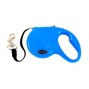 Guia Retrátil Fita Pet Flex Azul - até 18 kg - 3 M