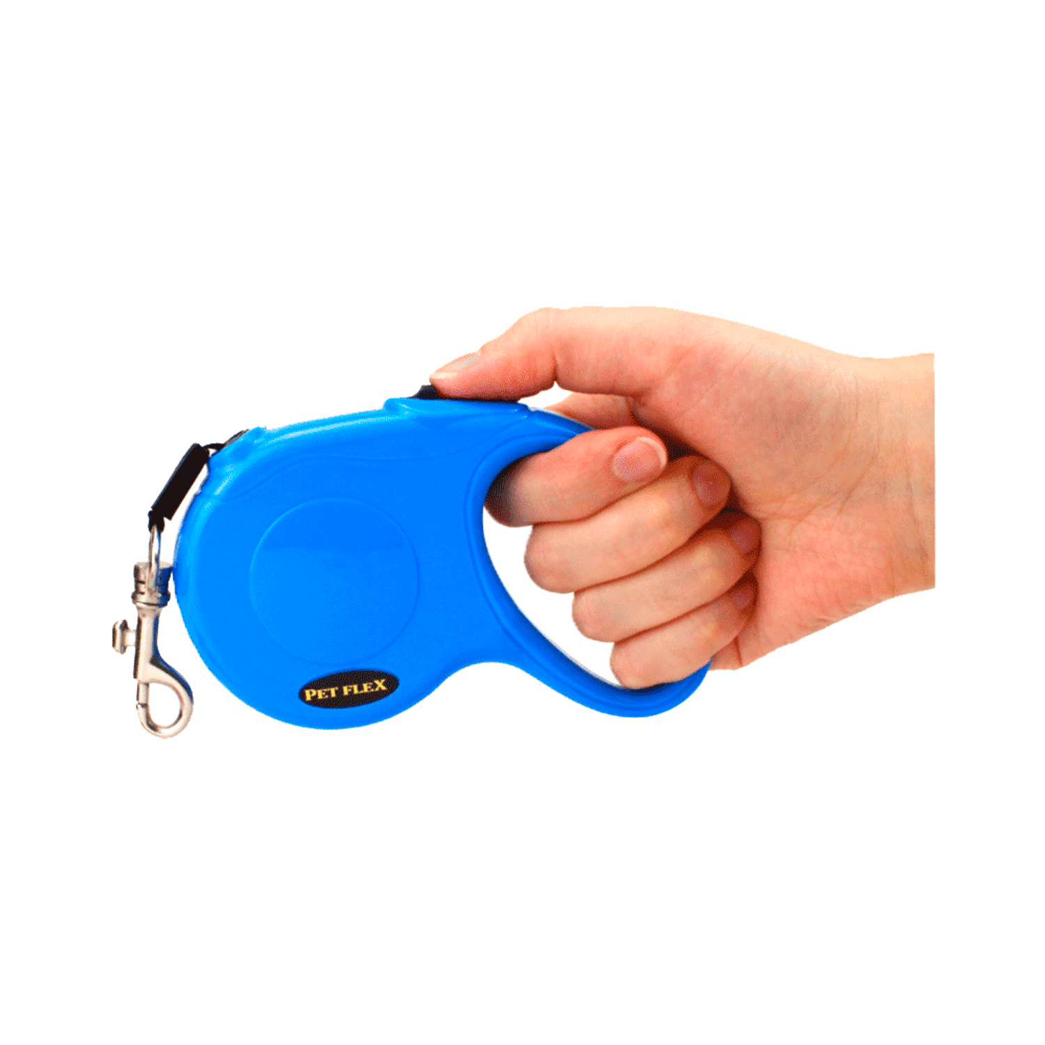 Guia Retrátil Classic Pet Flex Azul até 18kg modo de uso