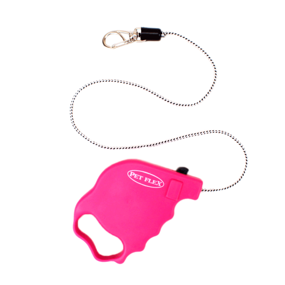 Guia Retrátil Classic Pet Flex Rosa
