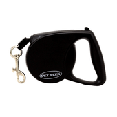 Guia Retrátil Fita Pet Flex Preta