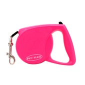 Guia Retrátil Fita Pet Flex Rosa