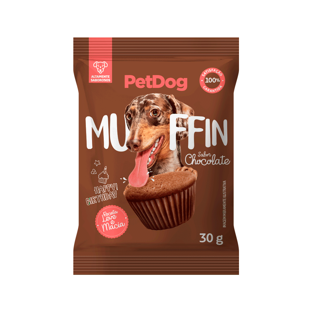 Petisco Muffin de Chocolate Pet Dog