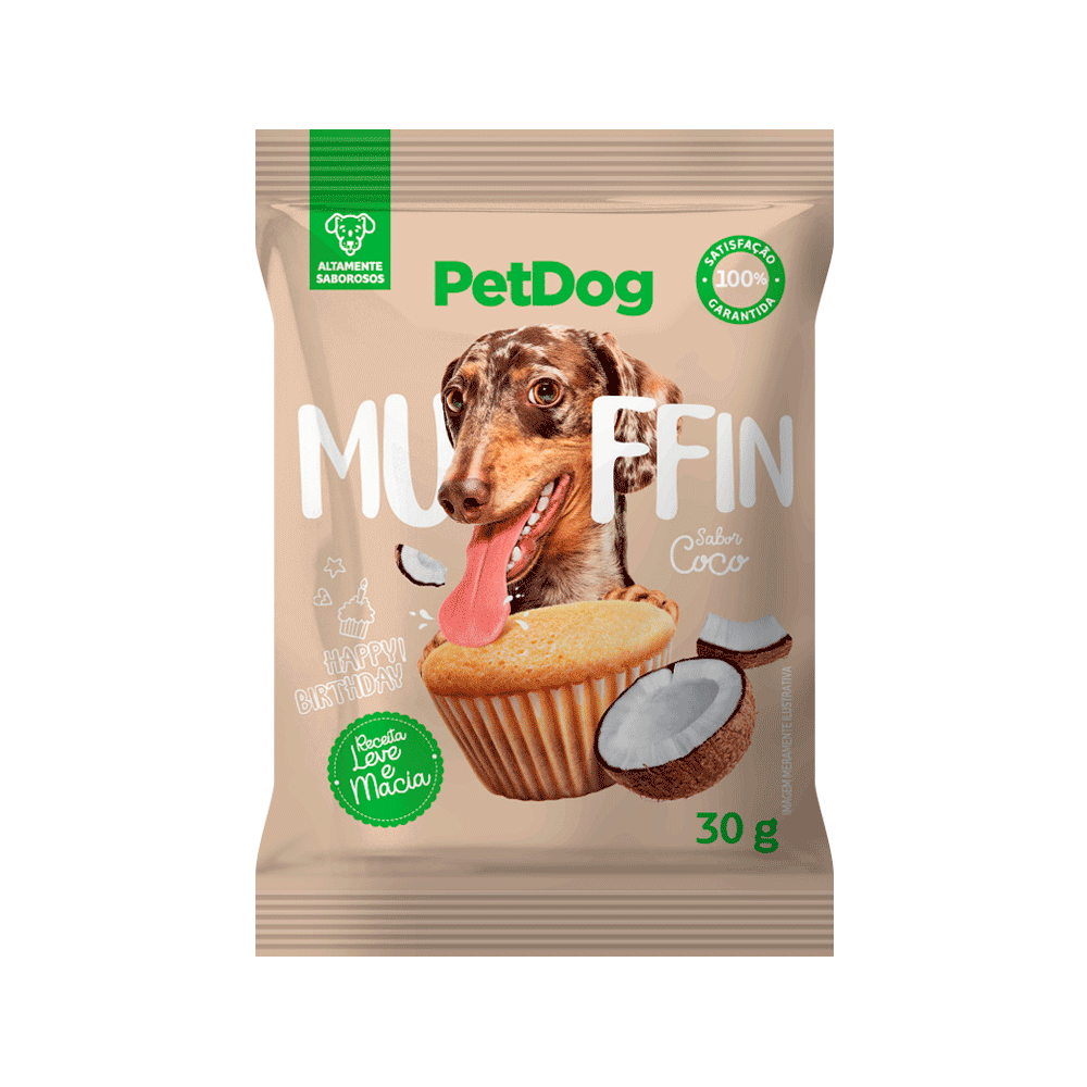 Petisco Muffin de Coco Pet Dog
