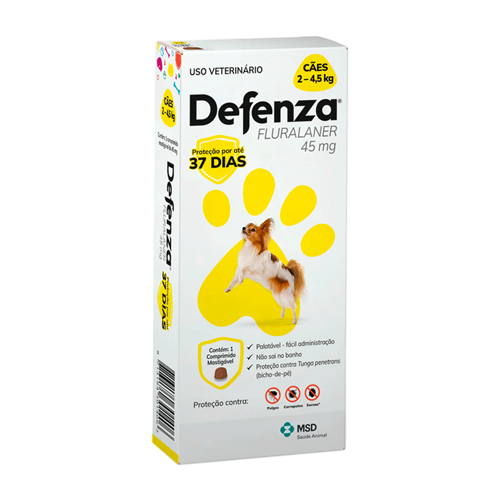 Defenza Antipulgas e Carrapatos para Cães de 2 a 4,5kg