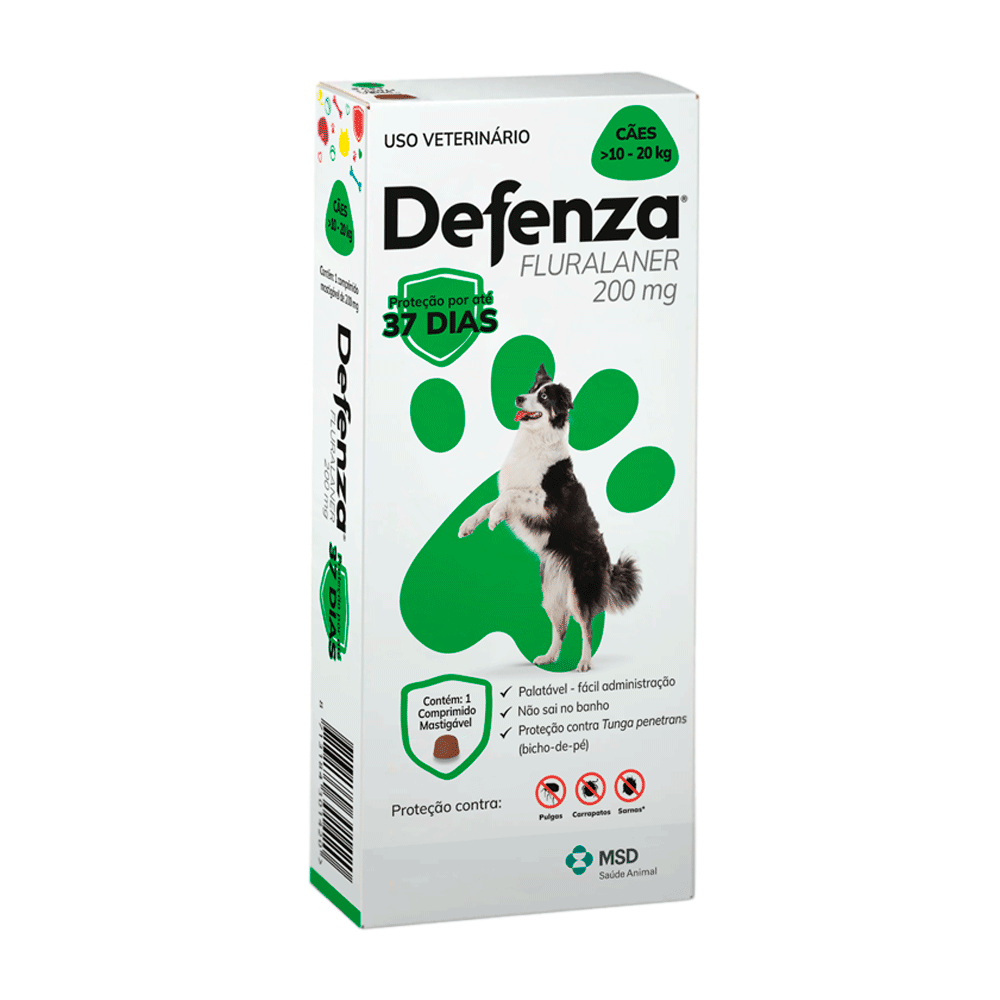 Defenza Antipulgas e Carrapatos para Cães de 10 a 20kg