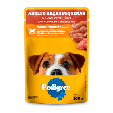 Ração Úmida Pedigree Sachê Cães Adultos Raças Pequenas Cordeiro ao Molho