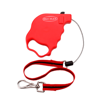 Guia Retrátil Premium Pet Flex Vermelha até 7kg 3M aberta