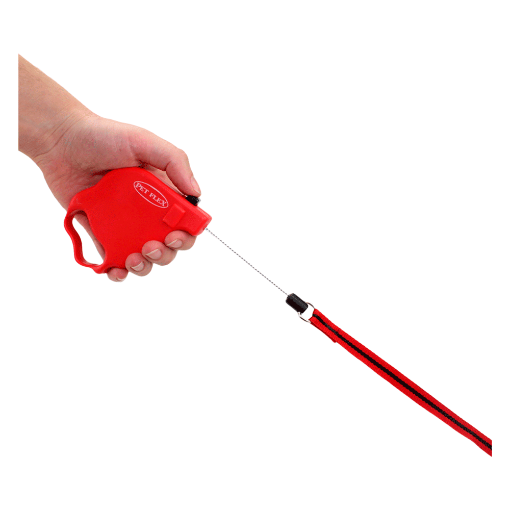 Guia Retrátil Premium Pet Flex Vermelha