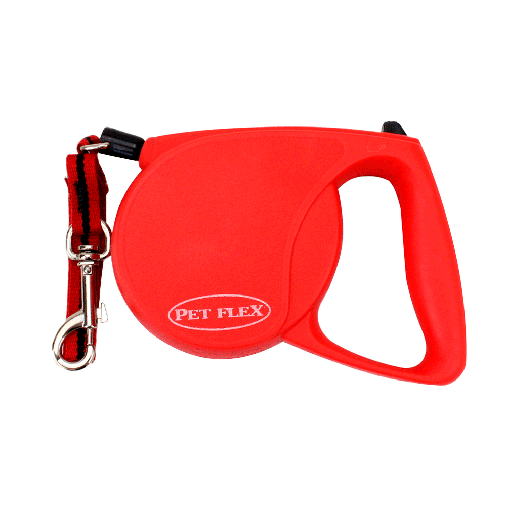 Guia Retrátil Premium Pet Flex Vermelha