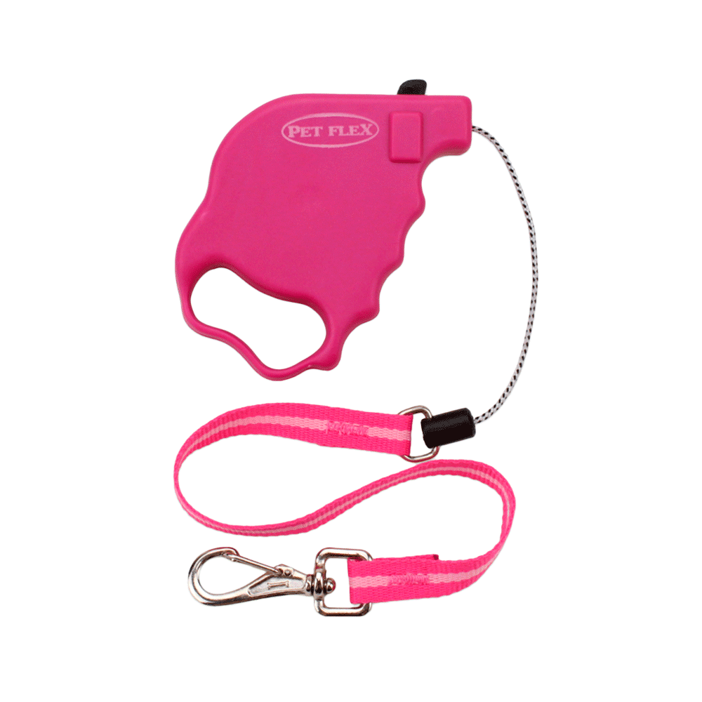 Guia Retrátil Premium Pet Flex Rosa