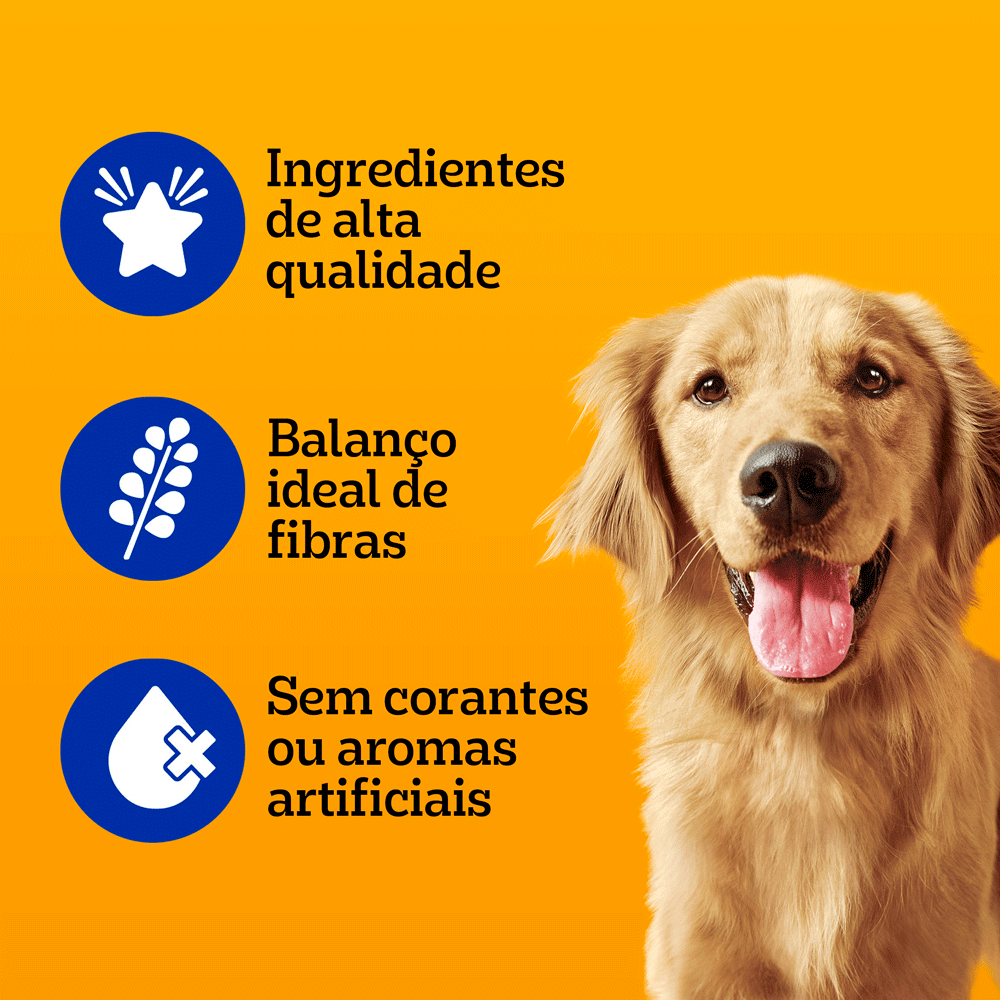 Ração Úmida Pedigree Sachê Cães Adultos Carne ao Molho