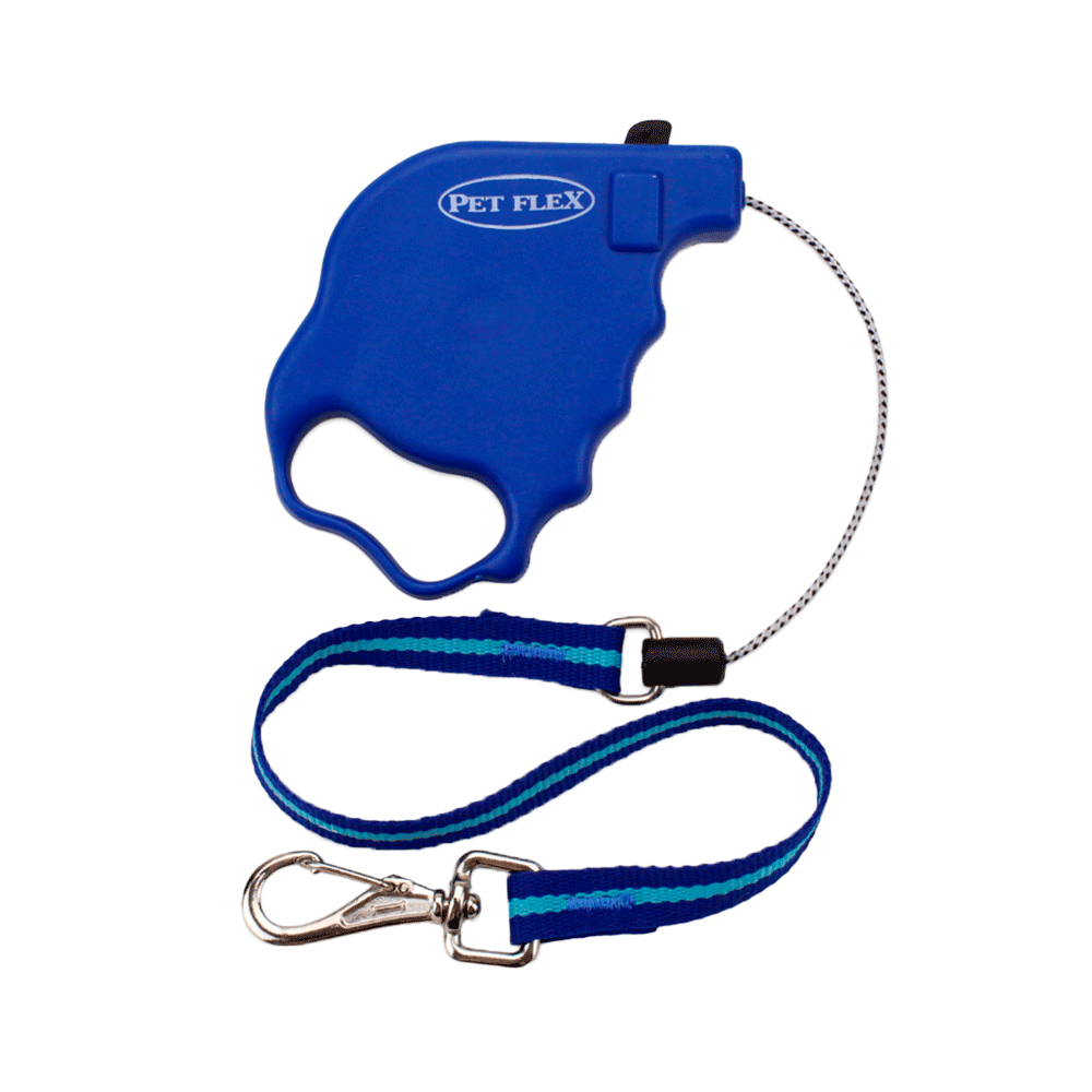 Guia Retrátil Premium Pet Flex Azul
