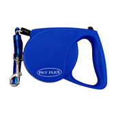 Guia Retrátil Premium Pet Flex Azul