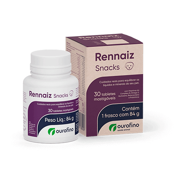 Suplemento Alimentar Rennaiz Snacks Ourofino 30 tabletes