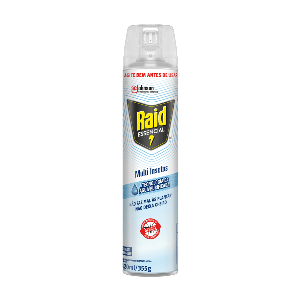 Inseticida Raid Essencial Aerossol sem Perfume Multi-Insetos