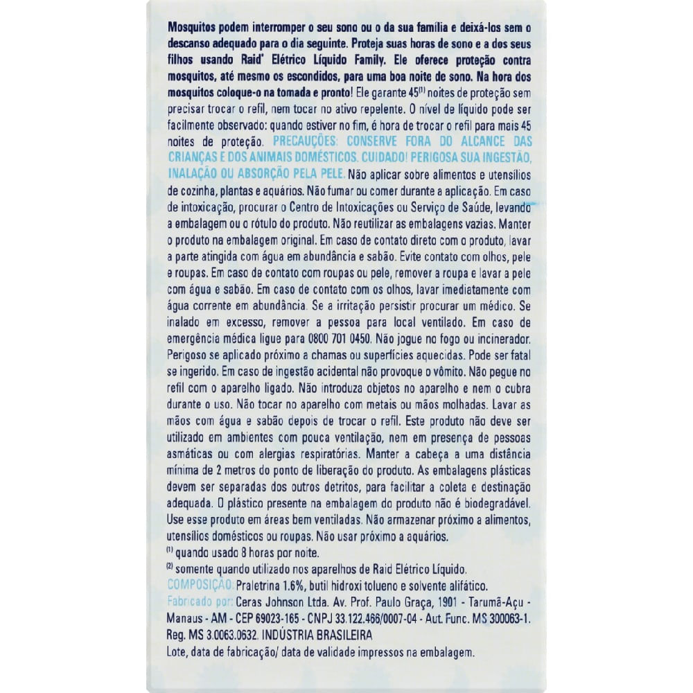 Repelente Elétrico Kit Raid Family sem Perfume
