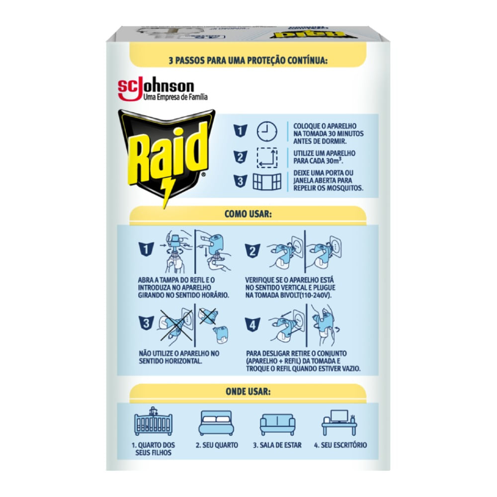 Refil Raid Repelente Elétrico Líquido Citronela