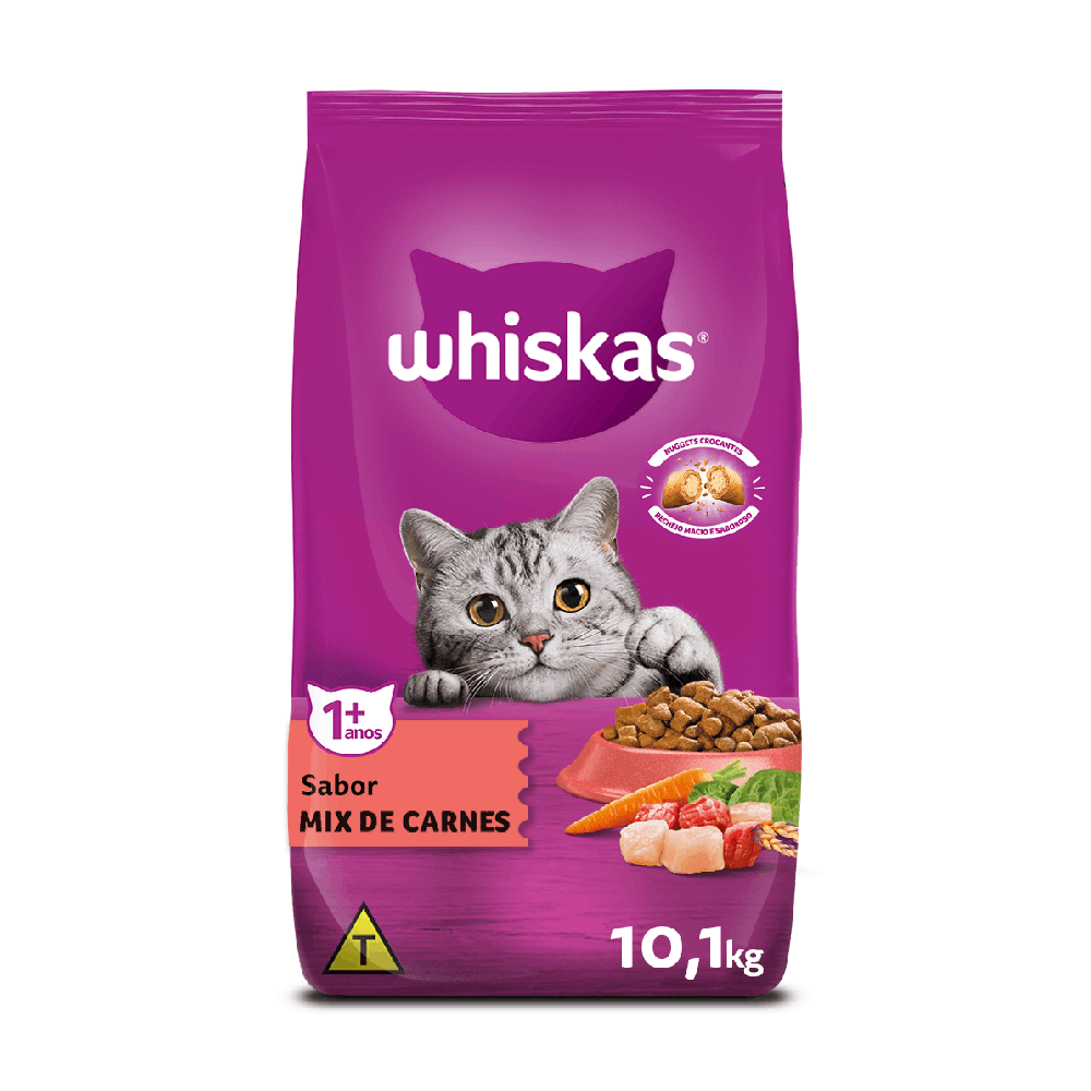 Ração Whiskas Gatos Adultos Mix Carne