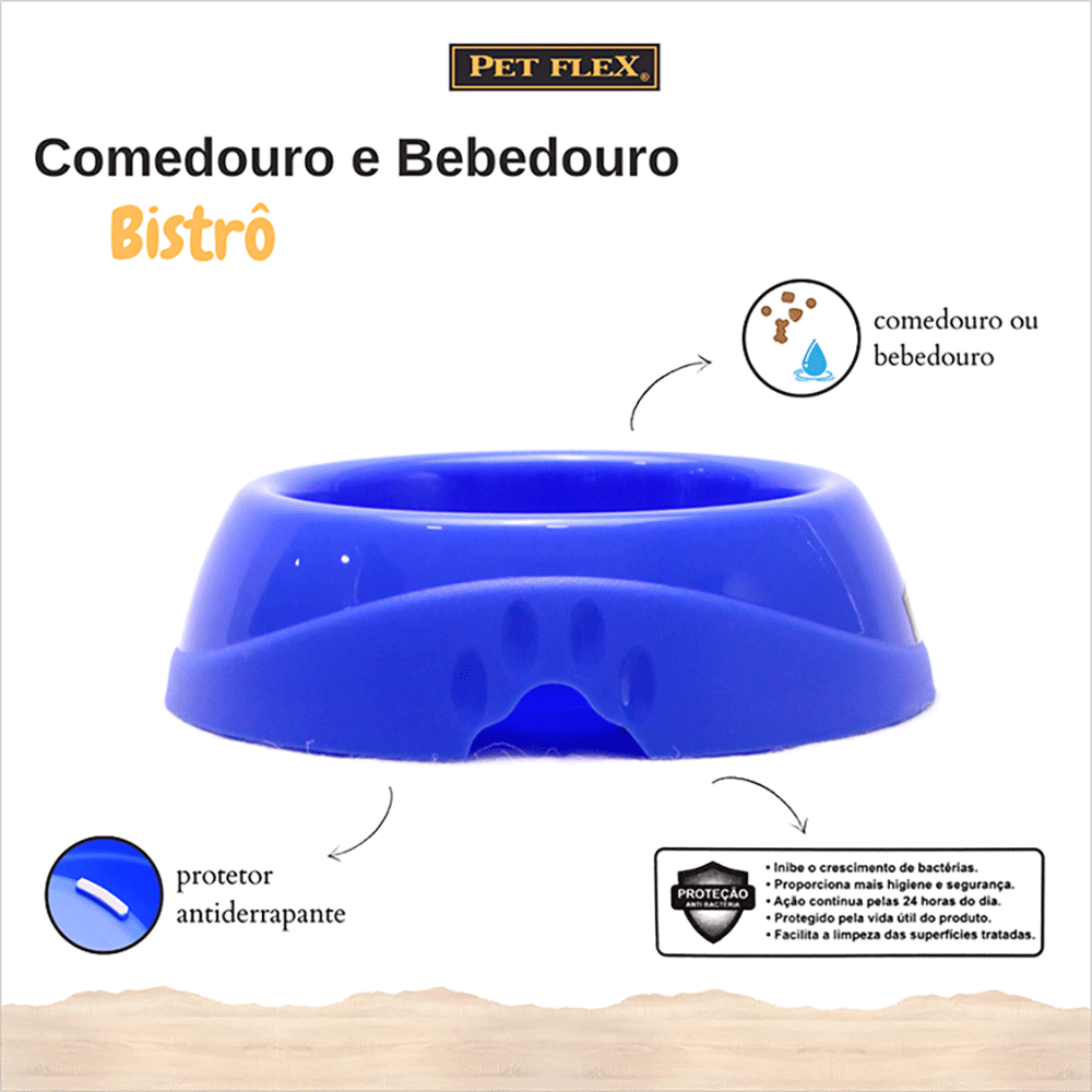 Comedouro para Cães Pet Flex Vermelho