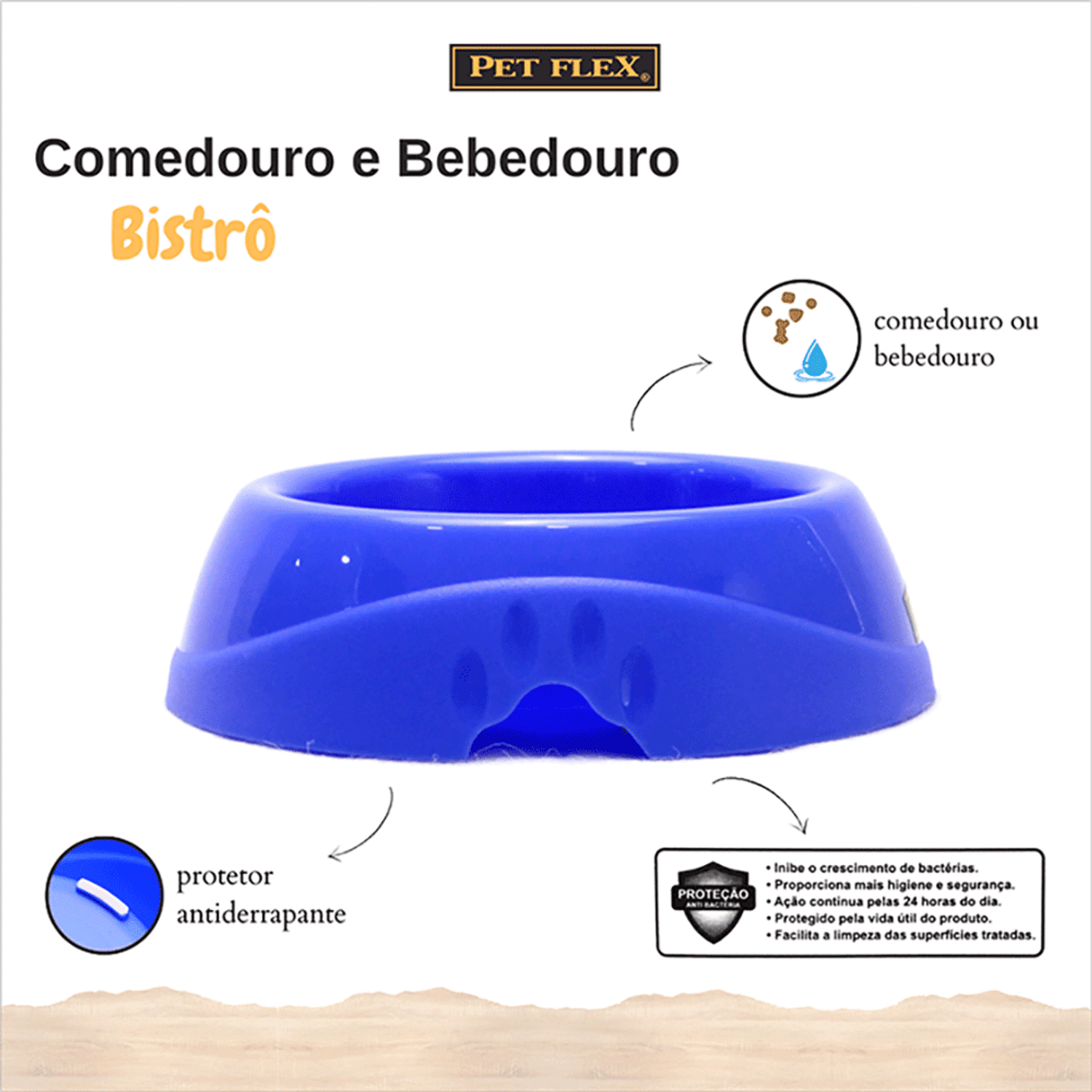 Comedouro para Cães Pet Flex detalhes