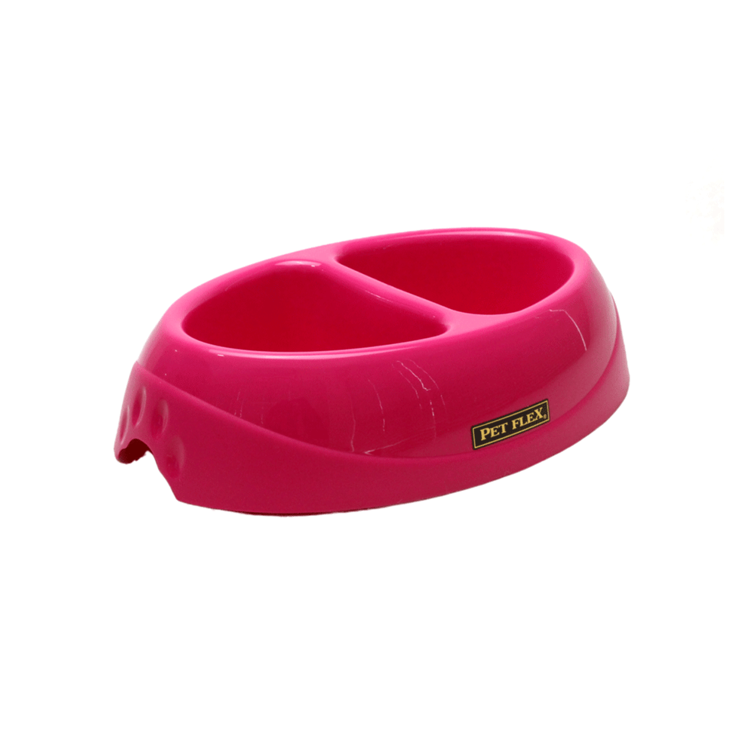 Comedouro Duplo Pet Flex Rosa lateral