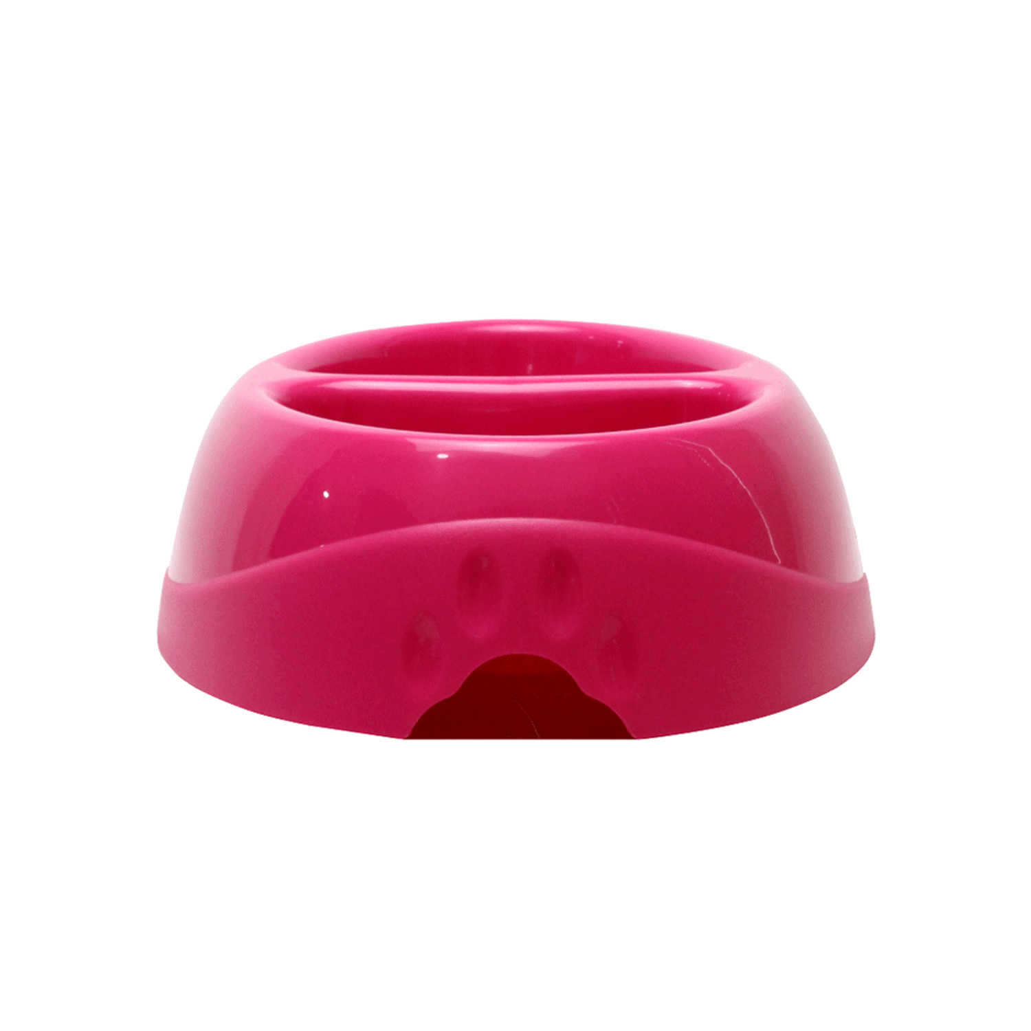 Comedouro Duplo Pet Flex Rosa detalhes do comedouro