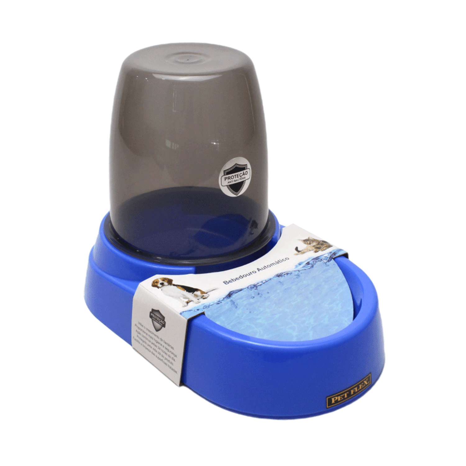 Bebedouro Automático Pet Flex Azul lateral