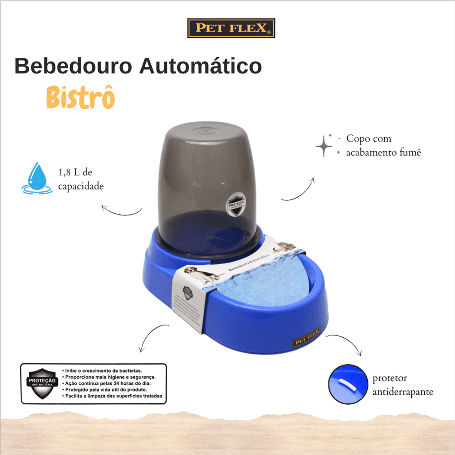 Bebedouro Automático Pet Flex detalhes
