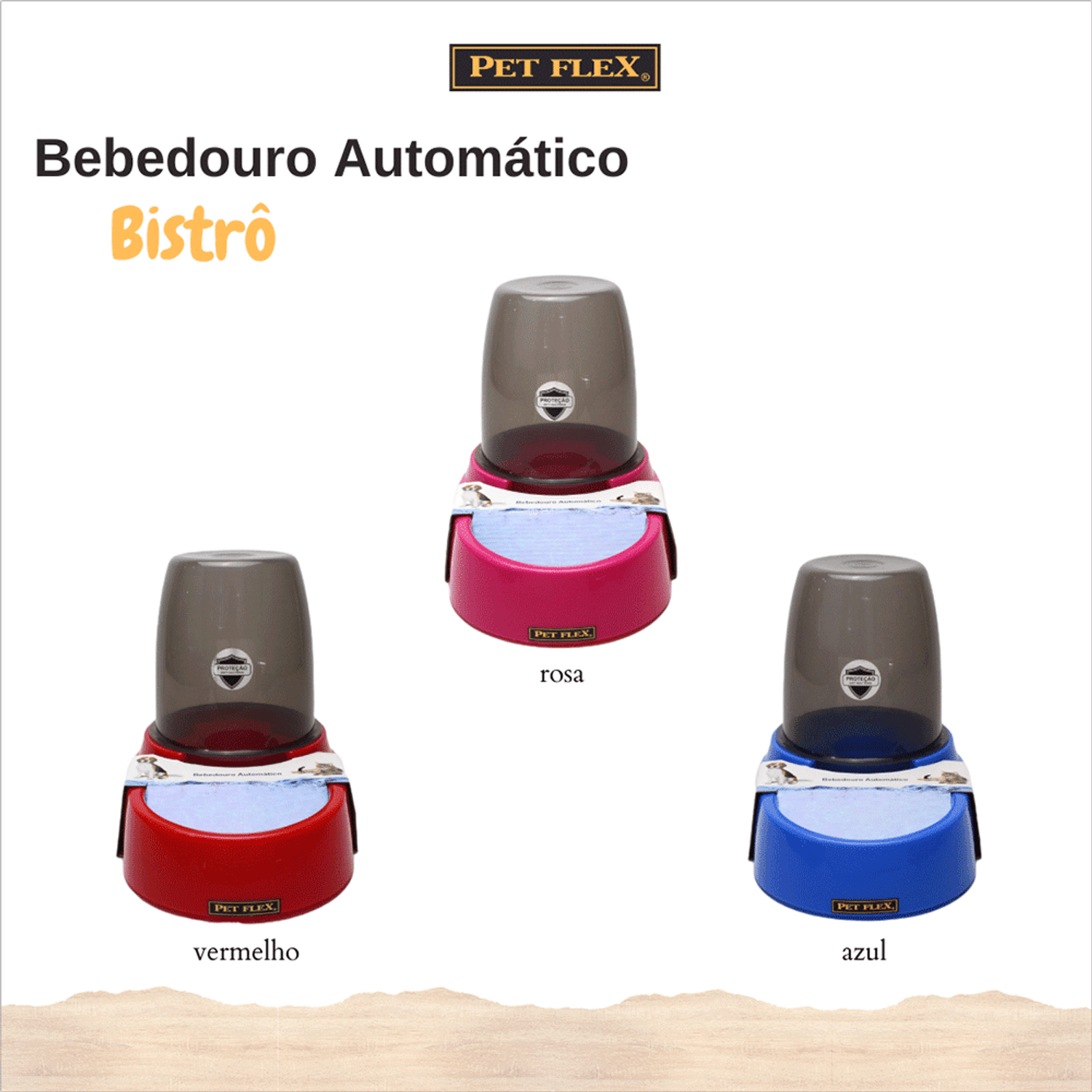 Bebedouro Automático Pet Flex cores