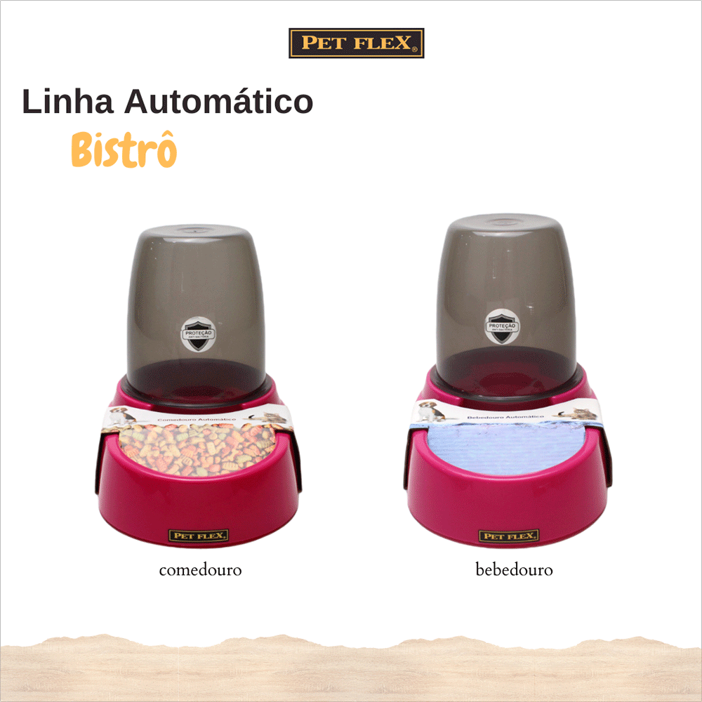 Bebedouro Automático Pet Flex Rosa