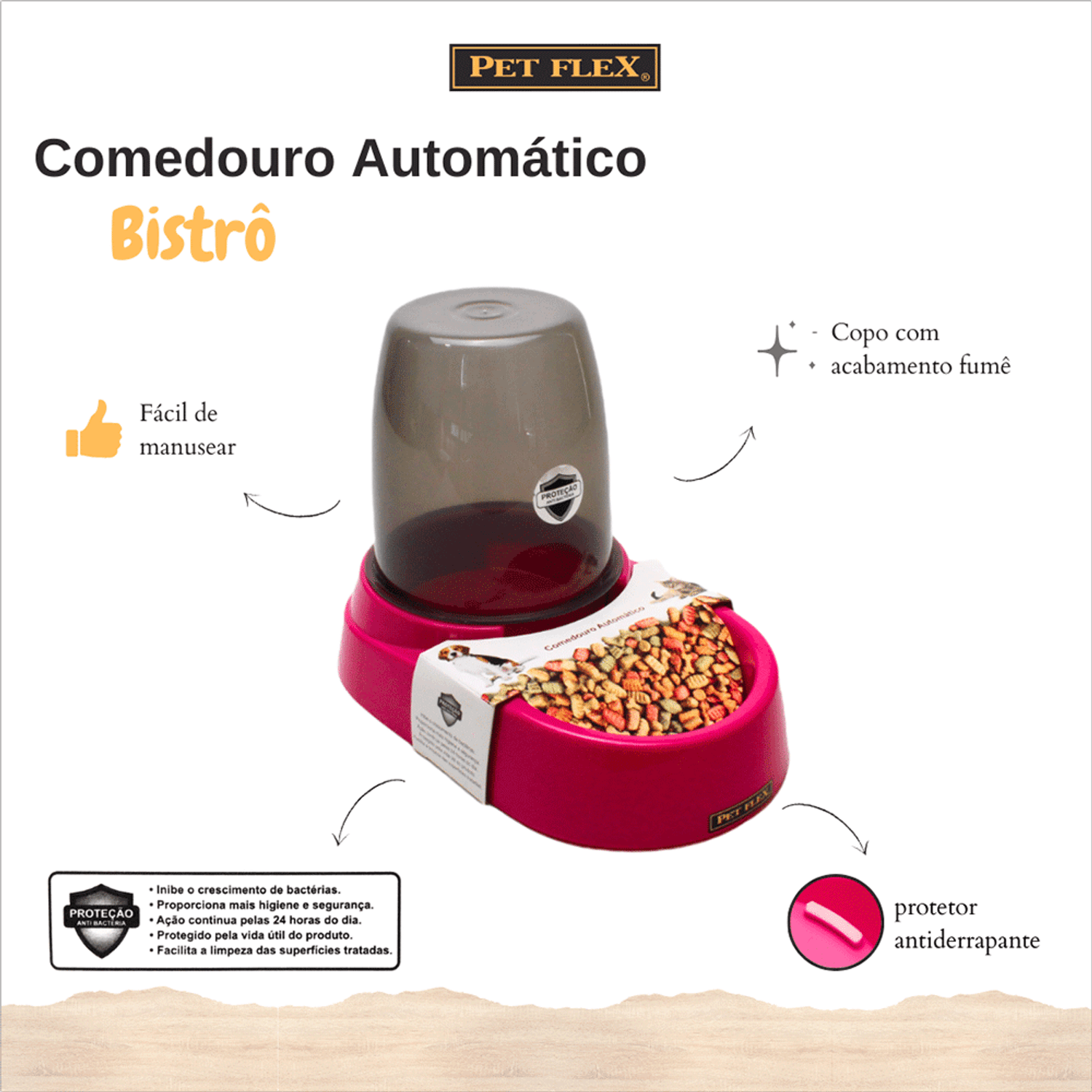 Comedouro Automático Pet Flex detalhes