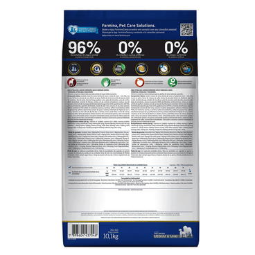 Ração N&D Spirulina Cães Adultos Medium e Maxi Cordeiro verso