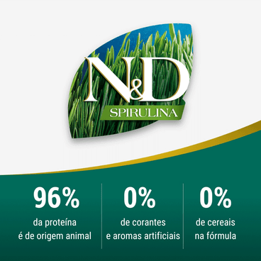 Ração N&D Spirulina Cães Adultos Medium e Maxi Tilápia características