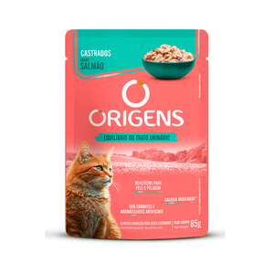 Ração Úmida Origens Gatos Castrados Salmão - 85 g