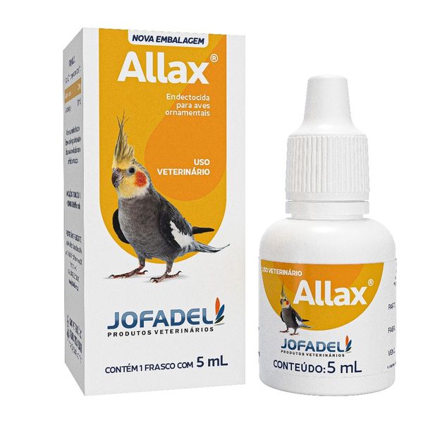 Allax Endectocida Pássaros Jofadel 5 ml