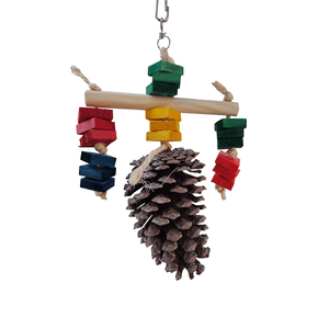 Pinha com Pêndulo Colorido Triplo Real Brinquedos Pet - Único
