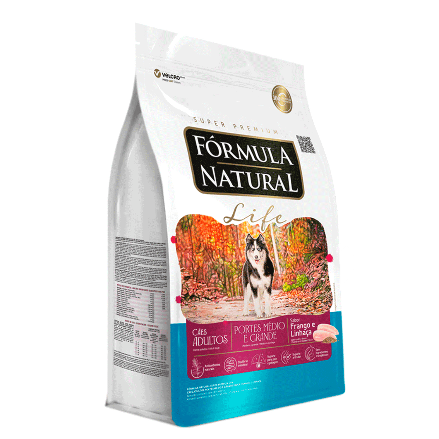 Ração Fórmula Natural Life Cães Adultos Médio e Grande 15kg